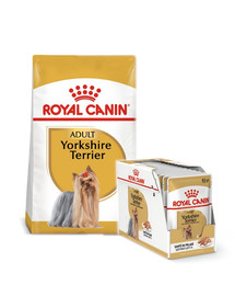 ROYAL CANIN Yorkshire Terrier Adult 7.5 kg croquettes + 12 sachets x 85g