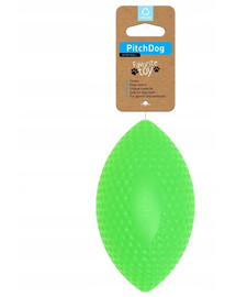 PULLER Pitch Dog Sport Ball Green ballon de rugby pour votre chien 9 cm x 14 cm