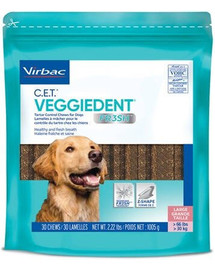 VIRBAC Veggiedent Fresh L (>30 kg) chiens à mâcher 15 pièces