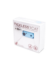 TICKLESS Mini Cat Répulsif ultrasonique contre les tiques et les puces pour les chats Baby Blue