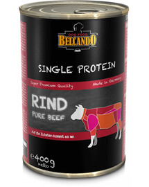BELCANDO Single Protein Bœuf nourriture humide pour chien 24x400 g