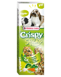 VERSELE-LAGA Crispy Sticks Bâtonnet aux légumes pour lapins et cochons d'Inde 110g