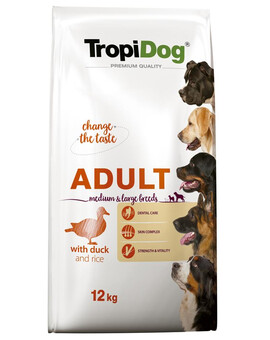 TROPIDOG Premium Adult M&L Duck&Rice 12kg