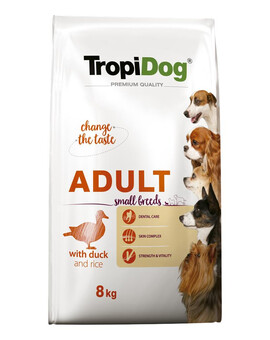 TROPIDOG Premium Adult S Duck&Rice 8kg