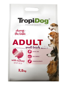 TROPIDOG Premium Adult S Turkey&Rice 2,5kg