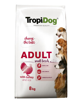 TROPIDOG Premium Adult S Turkey&Rice 8kg