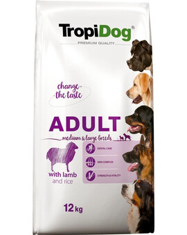 TROPIDOG Premium Adult M&L Lamb&Rice 12kg
