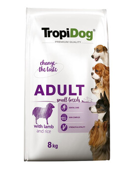 TROPIDOG Premium Adult S Lamb&Rice 8kg