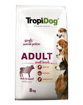 TROPIDOG Premium Adult S Beef&Rice 8kg