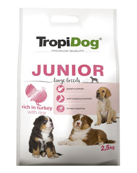 TROPIDOG Premium Junior L Turkey&Rice 2,5kg