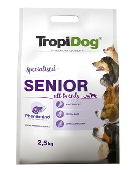 TROPIDOG Premium Senior Turkey&Rice 2,5kg