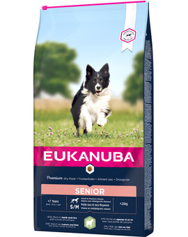 EUKANUBA Senior Petites Races et Races Moyennes Lamb & Rice - pour chiens séniors de petites et moyennes races à base d'agneau et de riz - 2,5 kg