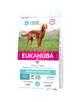 EUKANUBA Daily Care Chien Adulte Sensitive Digestion - pour chiens adultes ayant un appareil digestif sensible au Poulet - 2.3 kg