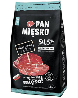 PAN MIĘSKO Porc avec sanglier pour les très grandes races 20 kg