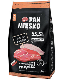 PAN MIĘSKO Veau et dinde pour les races de taille moyenne 3 kg