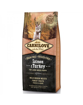 CARNILOVE Chiot Grande Race Saumon & Dinde 4 kg