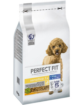PERFECT FIT Sensitive 1+ Croquettes riches en dinde pour chiens adultes sensibles de petite race 6 kg