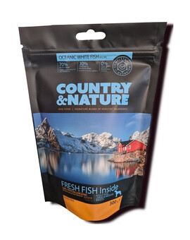 COUNTRY&NATURE Oceanic White Fish Recipe 300 g - Croquettes Poissons blancs de mer pour chiens de moyennes et grandes races