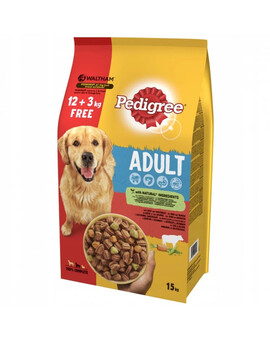 PEDIGREE Adult aliments secs au boeuf  (12+3kg) 15kg