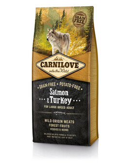 CARNILOVE Saumon & Dinde pour Chien Adulte du Grande race 12 kg
