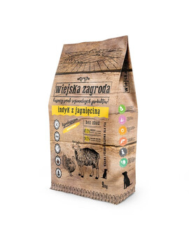WIEJSKA ZAGRODA - Croquettes de dinde avec agneau pour chiens - 9 kg