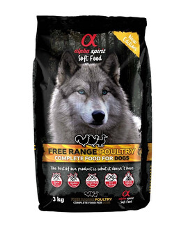 ALPHA SPIRIT - Croquettes complètes et tendres à la Volaille pour chiens - 3 kg
