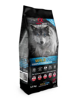 ALPHA SPIRIT Wild Fish - Croquettes complètes semi humides au poisson pour chien - 3 kg