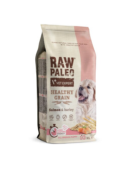 VETEXPERT RAW PALEO Heathy Grain Puppy Salmon - croquettes de saumon pour chiots - 10 kg