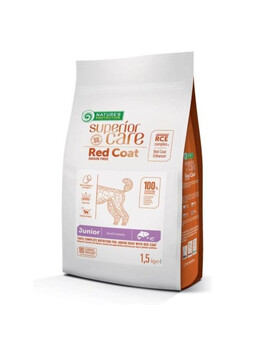 NATURES PROTECTION SUPERIOR CARE Red Coat Grain Free Salmon Junior Small Breed - au saumon pour chiots de petites races au pelage roux 1,5 kg