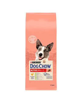 Purina dog chow active - Croquette poulet chiens adultes mode de vie actif - 14 kg