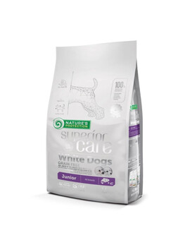 NATURES PROTECTION SUPERIOR CARE White Dogs Grain Free Salmon Junior All Breeds - 1,5 kg - au saumon pour chiots à pelage blanc