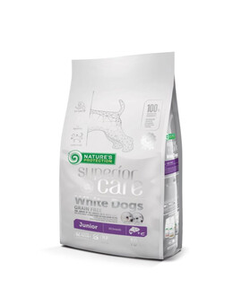 NATURES PROTECTION SUPERIOR CARE White Dogs Grain Free Salmon Junior All Breeds - 10 kg - au saumon pour chiots à pelage blanc