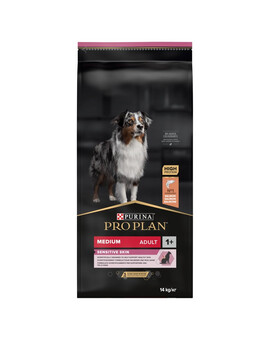 PURINA PRO PLAN MEDIUM ADULT Sensitive Skin - pour chiens de races moyennes ayant une peau sensible - 14kg