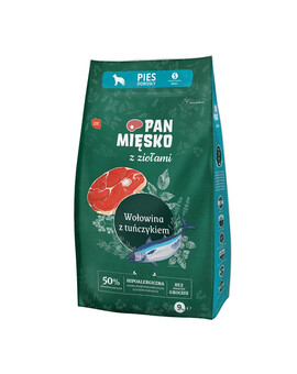 PAN MIĘSKO - aux herbes, boeuf et thon pour chiens de petites races - S 9 kg
