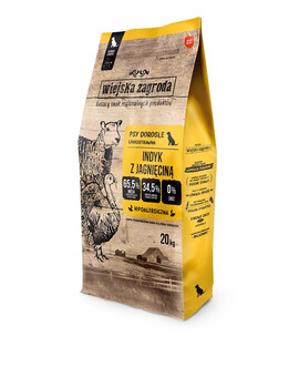 WIEJSKA ZAGRODA Croquettes dinde et agneau pour chiens - M 20kg