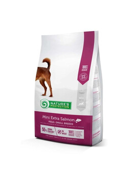 NATURES PROTECTION Mini Extra Salmon Adult Small Breed Dog -  au saumon pour chiens adultes de petites races 2 kg