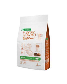 NATURES PROTECTION SUPERIOR CARE Red Coat Grain Free Lamb Adult Small Breed - à l'agneau pour chiens adultes de petites races au pelage roux 1.5 kg