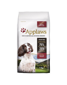 APPLAWS Dog Adult Small and Medium Breed Chicken with Lamb - Poulet et agneau pour chiens de petites et moyennes races - 7.5 kg