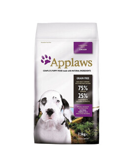 APPLAWS Large puppy - Poulet, sans céréales, pour chiots de grandes races - 7,5 kg