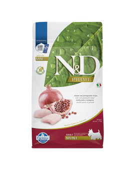 FARMINA N&D Prime Chicken & Pomegranate Adult Mini - Poulet & grenade pour chiens adultes de petites races - 800 g