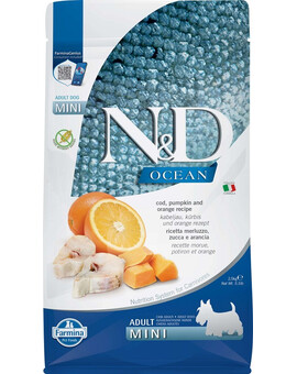 FARMINA Ocean dog codfish, pumpkin and orange Adult mini 2,5 kg - morue, potiron & orange pour chiens adultes de petite race