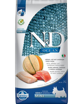 FARMINA N&D Ocean Dog Adult Mini salmon, cod & canatloupe melon 7 kg