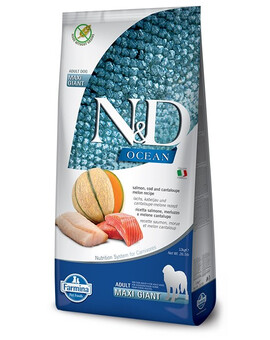 FARMINA N&D Ocean Dog Adult Giant Maxi salmon, cod, & cantaloupe melon 12 kg