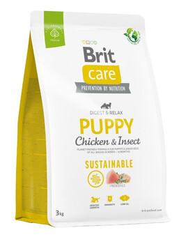 BRIT Care Sustainable Puppy - poulet et insectes pour chiots et jeunes chiens - 3 kg