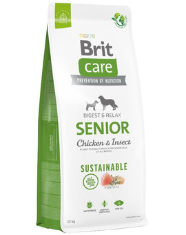 BRIT Care Dog Sustainable Senior Chicken & Insect - poulet et insectes pour chiens âgés - 12kg
