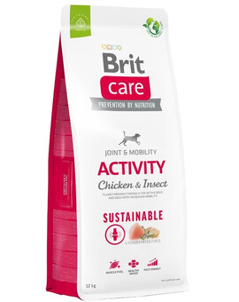 BRIT Care Dog Sustainable Activity Chicken & Insect - Croquettes hypoallergéniques avec insectes et poulet pour chiens actifs - 12kg
