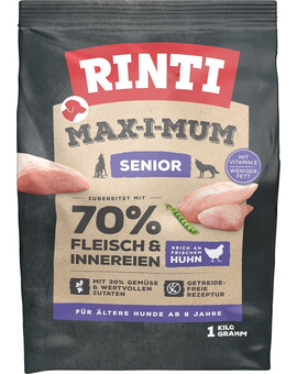 RINTI MAX-I-MUM Senior Chicken - au poulet pour chiens seniors - 1 kg