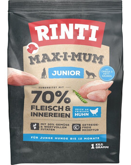 RINTI MAX-I-MUM Junior Chicken - avec poulet pour chiots - 1 kg