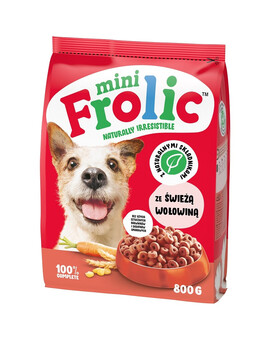 FROLIC Mini Naturally Irresistible 800 g de croquettes semi-humides pour chiens de petite race avec du bœuf