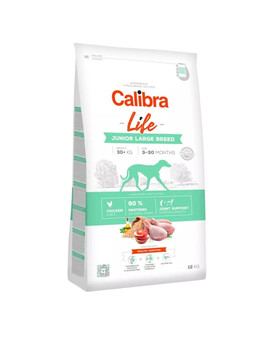 CALIBRA Dog Life Junior Large Breed Chicken - Croquette au poulet pour chiots de grandes races - 2,5 kg